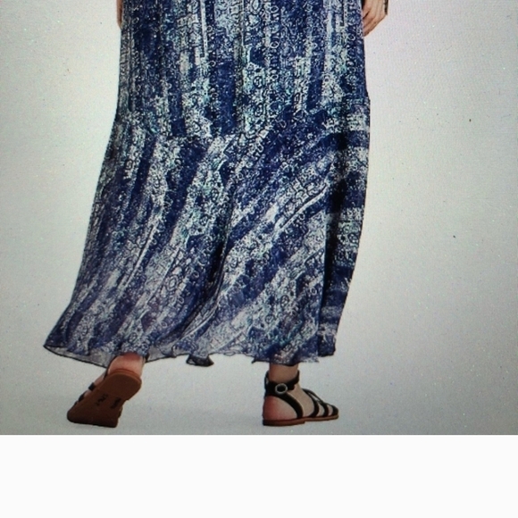 Lucky Brand blue boho maxi skirt - Picture 6 of 13